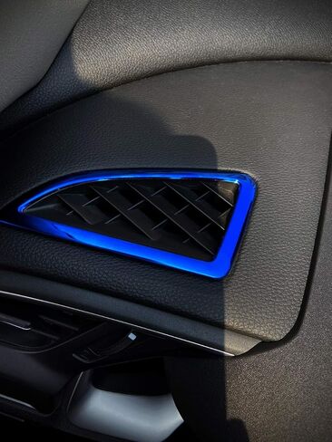 Windshield Air Vent Wind Outlet Cover Trim Sticker Blue Stainless Steel For Honda 10th Gen Civic 2016 2017 2018 2019 2020 in Saudi Arabia