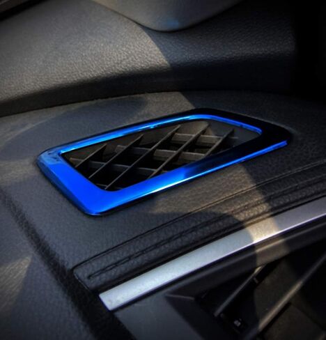 Windshield Air Vent Wind Outlet Cover Trim Sticker Blue Stainless Steel For Honda 10th Gen Civic 2016 2017 2018 2019 2020 in Saudi Arabia