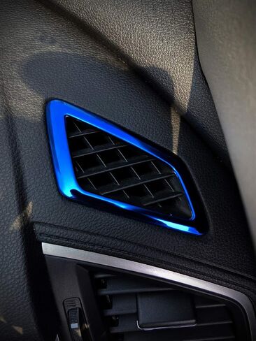 Windshield Air Vent Wind Outlet Cover Trim Sticker Blue Stainless Steel For Honda 10th Gen Civic 2016 2017 2018 2019 2020 in Saudi Arabia