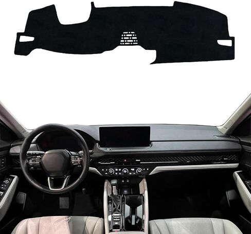 Fit for Honda Accord 2023 2024 2025 Dashboard Cover Pad,Dash Cover Mat,Custom Polyester/Non-Slip/Anti-Glare/Black in Kuwait