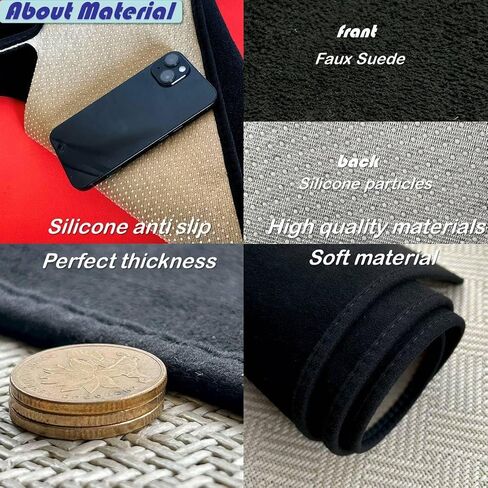 Fit for Honda Accord 2023 2024 2025 Dashboard Cover Pad,Dash Cover Mat,Custom Polyester/Non-Slip/Anti-Glare/Black in Kuwait
