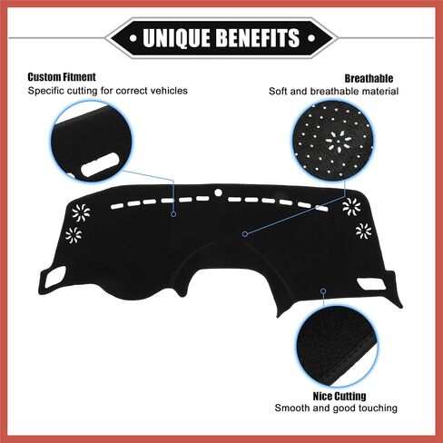 ACROPIX Car Dashboard Cover Mat Compatible for Jeep Renegade 2015-2022, Protective Polyester Black Center Console Interior Trim Dash Board Mat Car Parts in Saudi Arabia
