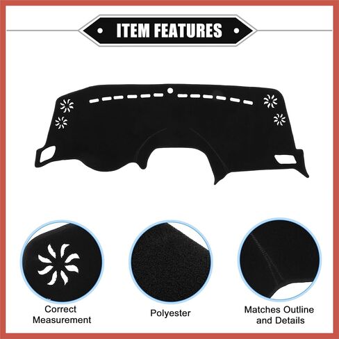 ACROPIX Car Dashboard Cover Mat Compatible for Jeep Renegade 2015-2022, Protective Polyester Black Center Console Interior Trim Dash Board Mat Car Parts in Saudi Arabia