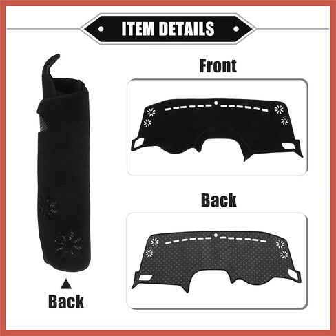 ACROPIX Car Dashboard Cover Mat Compatible for Jeep Renegade 2015-2022, Protective Polyester Black Center Console Interior Trim Dash Board Mat Car Parts in Saudi Arabia