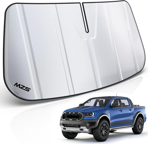 MZS Windshield Sun Shade Compatible with Ranger 2019-2023, Foldable Truck Sun Shade Shield with Storage Pouch, Front Window Visor Sunshade Accessories for Interior Protector in Saudi Arabia
