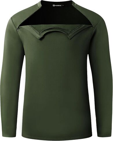 قمصان العلاج الكيميائي الحرارية للجنسين للوصول إلى الميناء، أكمام طويلة لجراحة الكتف، سحابات، قميص غسيل الكلى مبطن بالصوف in Kuwait