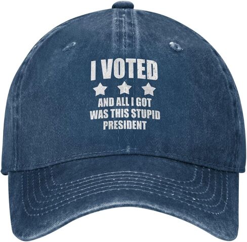 I Voted and All I Got was This Stupid President Adjustable Classic Cowboy Baseball Cap Men Women Casual Dad Hat7 Navy Blue in Saudi Arabia