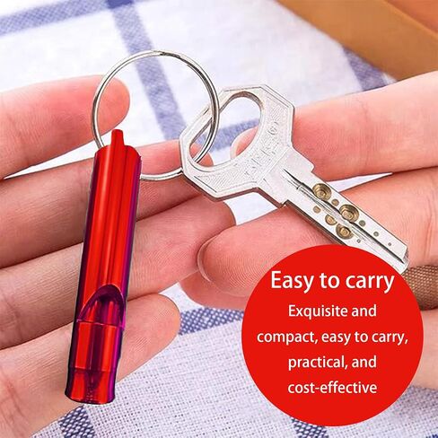 Set of 10 Extra Loud Whistles for Camping Hiking Hunting Outdoors Sports and Emergency Situations, Sturdy but Light Aluminium Key Chain Signals in Saudi Arabia