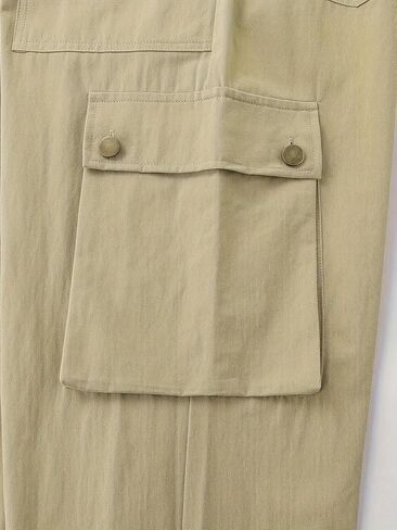 Women High Waisted Loose Cargo Pants Baggy Wide Leg 6 Pockets Casual Trousers in Saudi Arabia