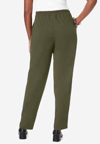 Jessica London Women's Plus Size Stretch Knit Elastic Pull-On Straight Leg Pants Trousers in Saudi Arabia