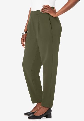 Jessica London Women's Plus Size Stretch Knit Elastic Pull-On Straight Leg Pants Trousers in Saudi Arabia