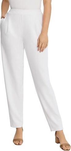 Jessica London Women's Plus Size Stretch Knit Elastic Pull-On Straight Leg Pants Trousers in Saudi Arabia