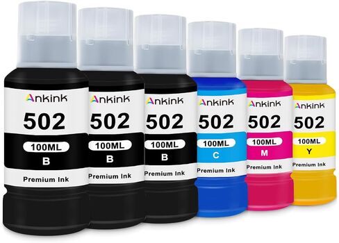 Ankink 31 32XL Compatible Ink Refill Bottle Set Replacement for HP Smart Tank 5000 5101 6001 7301 7602,Plus 651 551 555 450 455 457 Printer,4 Pack(140ML 32 XL Black,70ML 31 Cyan Magenta Yellow) in Saudi Arabia