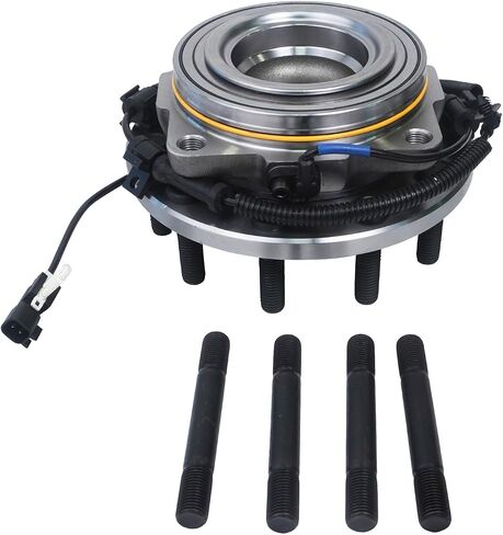محور ديترويت - محور محمل العجلات الأمامية 2WD لـ 11-16 Ford F-450 F-550 Super Duty، حامل العجلات ومجموعة المحور 2011 2012 2013 2014 2015 2016 in Saudi Arabia