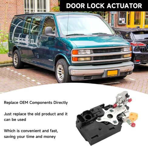 Rear Right Door Latch Lock Actuator Assembly - Compatible for GMC Savana 1500 1996-2014 for Chevrolet Express 1500 1996-2014 for Chevrolet P30 1996-1999 - Replace Part 22834664 in Saudi Arabia