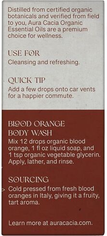 Aura Cacia Organic Blood Orange Essential Oil, 0.25 Fz in Saudi Arabia
