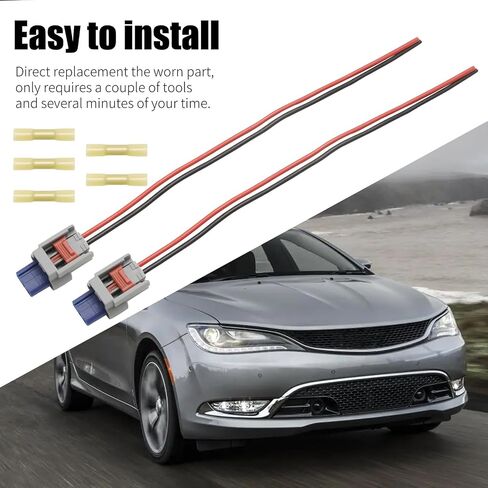 2Pcs 4606824AC 2 Wires Ignition Coil Connector Wiring Harness Pigtail Plug, Replacement for Chrysler 200 2.4L 2007-2014, Replaces 4606824AB 4606869AA in Saudi Arabia