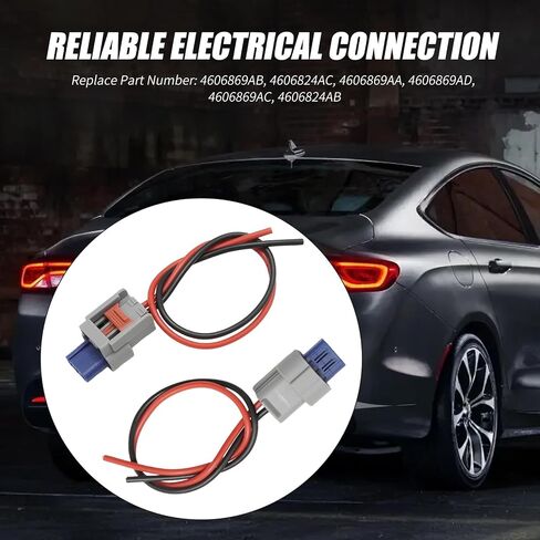 2Pcs 4606824AC 2 Wires Ignition Coil Connector Wiring Harness Pigtail Plug, Replacement for Chrysler 200 2.4L 2007-2014, Replaces 4606824AB 4606869AA in Saudi Arabia
