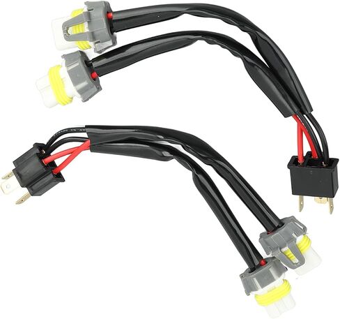 Headlight Splitter Wire H4 9003 to 9005 9006 Adapter for Truck Pickup LED Conversion Wiring Harness Male to Female Connector Plug and Play Duty in Saudi Arabia