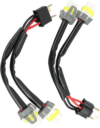 Headlight Splitter Wire H4 9003 to 9005 9006 Adapter for Truck Pickup LED Conversion Wiring Harness Male to Female Connector Plug and Play Duty in Saudi Arabia