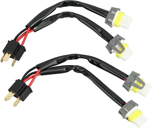Headlight Splitter Wire H4 9003 to 9005 9006 Adapter for Truck Pickup LED Conversion Wiring Harness Male to Female Connector Plug and Play Duty in Saudi Arabia