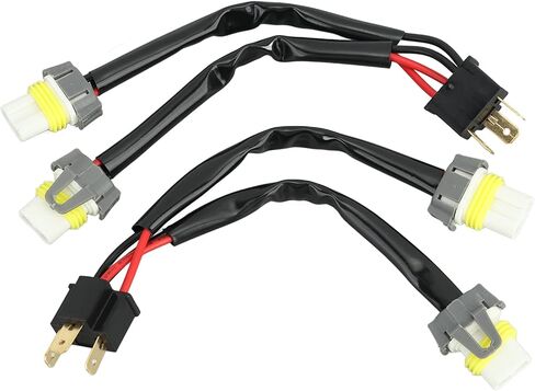 Headlight Splitter Wire H4 9003 to 9005 9006 Adapter for Truck Pickup LED Conversion Wiring Harness Male to Female Connector Plug and Play Duty in Saudi Arabia