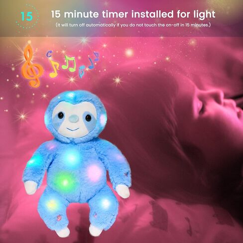 لعبة هوبيرل LED الموسيقية المحشوة النمر تضيء الغناء من القطيفة، حجم قابل للتعديل، تهويدة متحركة، مهرجان عيد ميلاد مهدئ للأطفال الأولاد والبنات، 27.94 سم in Kuwait