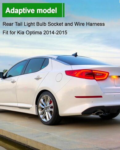 Rear Tail Light Bulb Socket and Wire Harness Compatible with Kia Optima 2014-2015, Rear Tail Light Lamp Wiring Harness Socket Holder with Wire On Rear Exterior Replace 92451-4C500, 1 PACK in Saudi Arabia