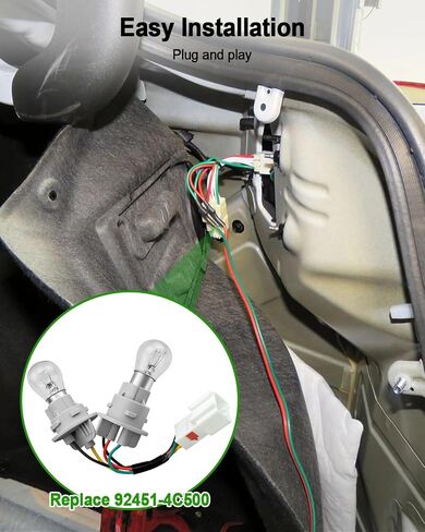Rear Tail Light Bulb Socket and Wire Harness Compatible with Kia Optima 2014-2015, Rear Tail Light Lamp Wiring Harness Socket Holder with Wire On Rear Exterior Replace 92451-4C500, 1 PACK in Saudi Arabia