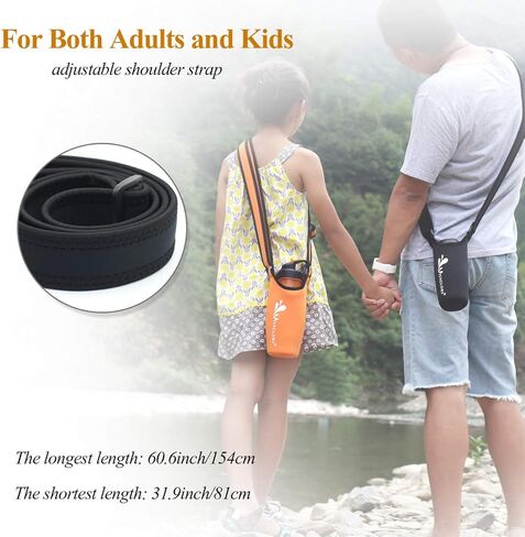 زجاجة مياه من الفولاذ المقاوم للصدأ سعة 25 أونصة من VIVAGLORY ومجموعة حامل زجاجات النيوبرين، زجاجات شرب للكلاب وحامل زجاجة مياه، رائعة للمشي لمسافات طويلة والسفر مع الحيوانات الأليفة in Kuwait