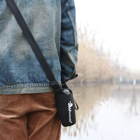 زجاجة مياه من الفولاذ المقاوم للصدأ سعة 25 أونصة من VIVAGLORY ومجموعة حامل زجاجات النيوبرين، زجاجات شرب للكلاب وحامل زجاجة مياه، رائعة للمشي لمسافات طويلة والسفر مع الحيوانات الأليفة in Kuwait