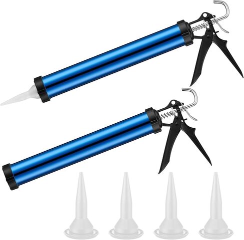 Lasnten 2 Pack Sausage Caulk Gun 20 Oz Sausage Sausage Cauleding Gun Cordless Clork With 4 Vohsles ، 18: 1 Thrust ، Aleuminum Sealant Hand Caulk Gun Kit للمقاولين in Kuwait