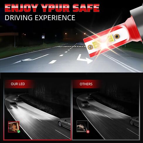LED Fog Bulbs For Toyota Corolla 2001-2004 2005 2006 2007 2008 2009-2015,9005 9006 High Low Beam Light Bulbs, 6500K White, Plug and Play, Pack of 4 in Saudi Arabia