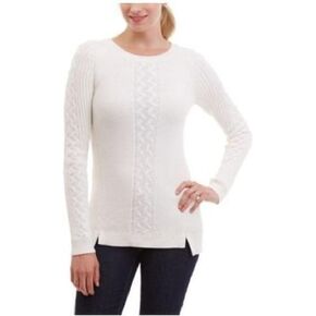 Women's Nautica Cable Knit 100% Cotton Sweater Cream XXL in Kuwait