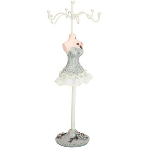 FOSA Model Dress Jewelry Display Stand with Hanging Hooks for Necklace and Earrings, Stable Base Mannequin Stand for Bracelets and Rings, Princess Design, Easy to Use (7) in Saudi Arabia