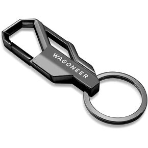 iPick Image for Jeep Wagoneer Gunmetal Black Snap Hook Metal Key Chain in Saudi Arabia