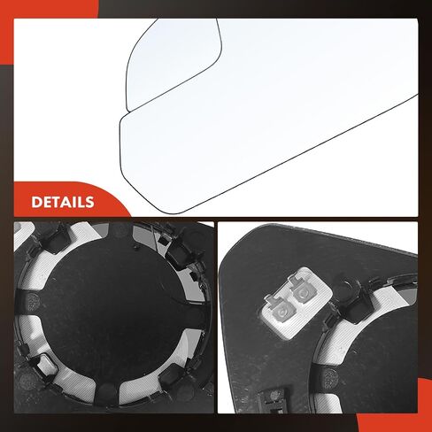 A-Premium Left Driver Side Heated Mirror Glass with Backing Plate Compatible with Hyundai Sonata 2015-2019 - Exterior Side View Flat Mirror with Blind Spot Detection, Spotter Glass in Saudi Arabia
