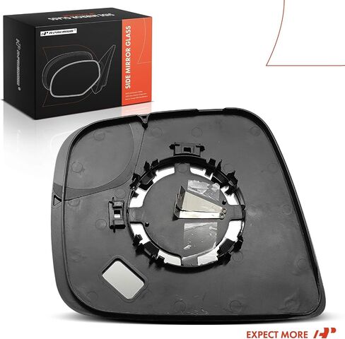 A-Premium Left Driver Side Non-Heated Mirror Glass with Backing Plate - Compatible with Nissan NV200 2015-2021 & Chevrolet City Express 2015-2018 - Exterior Side View Flat Mirror in Saudi Arabia