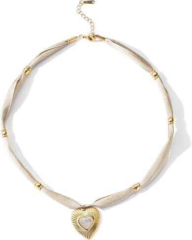 Bandana Necklace for Women,Gold Dainty Charm Necklace with Heart, Cross, Sun Pendants, Carabiner Lock - Boho Beach Vintage Scarf Necklaces in Kuwait