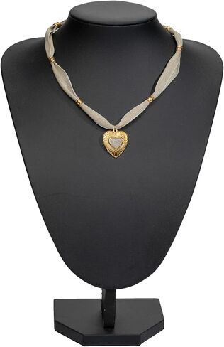 Bandana Necklace for Women,Gold Dainty Charm Necklace with Heart, Cross, Sun Pendants, Carabiner Lock - Boho Beach Vintage Scarf Necklaces in Kuwait