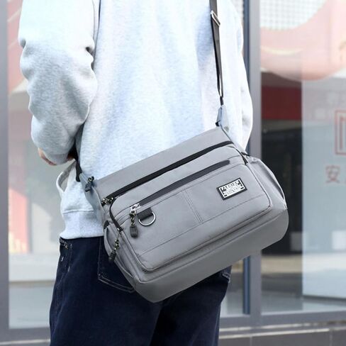 Crossbody Bags for Women Men, Multiple Pockets Messenger Bag Shoulder Handbag Crossbody Satchel Tote Purses for Travel Work in Saudi Arabia