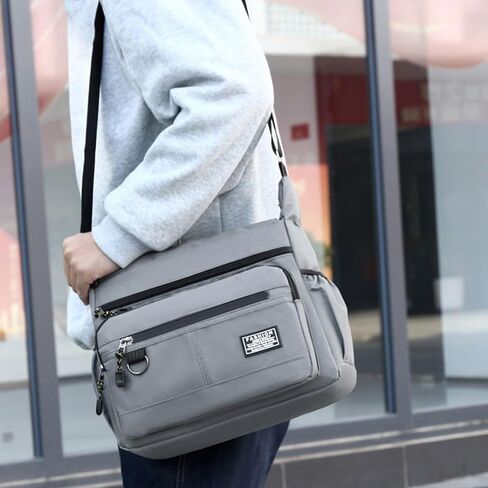 Crossbody Bags for Women Men, Multiple Pockets Messenger Bag Shoulder Handbag Crossbody Satchel Tote Purses for Travel Work in Saudi Arabia