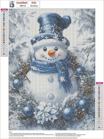 MXJSUA Snowman Diamond Painting Kits for Adults, Christmas DIY Round Diamond Gem Art Kits, Diamond Dots Drill Art Kits Completes for Beginners Picture Craft for Home Wall Decor 12x16 inch in Saudi Arabia