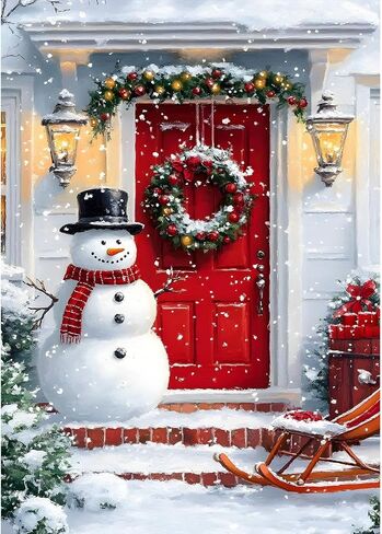 MXJSUA Snowman Diamond Painting Kits for Adults, Christmas DIY Round Diamond Gem Art Kits, Diamond Dots Drill Art Kits Completes for Beginners Picture Craft for Home Wall Decor 12x16 inch in Saudi Arabia