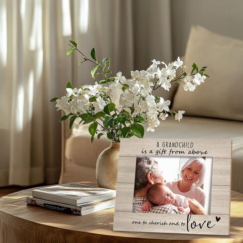 New Grandparent Picture Frame - Grandparents Gifts, First Time Grandparents Gifts, Grandchildren Grandkids 5x7 Picture Frame, Grandma Wooden Picture Frames for Tabletop or Wall Hanging in Saudi Arabia