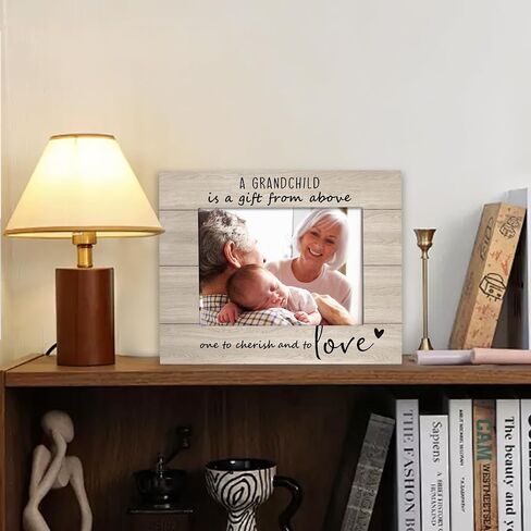 New Grandparent Picture Frame - Grandparents Gifts, First Time Grandparents Gifts, Grandchildren Grandkids 5x7 Picture Frame, Grandma Wooden Picture Frames for Tabletop or Wall Hanging in Saudi Arabia
