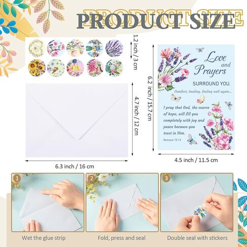 72 Pack Religious Get Well Cards with Envelopes Christian Get Well Soon Cards Bulk Religious Greeting Cards with Scripture Encouragement Floral and Landscape Blessing 4.5 x 6.2 Inch in Saudi Arabia