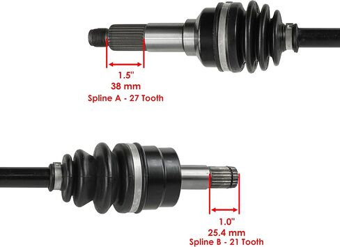 Caltric Front and Rear Left Right Complete Axles Compatible with Yamaha Grizzly 450 YFM450FG 4WD 2008 2009 2010 in Saudi Arabia