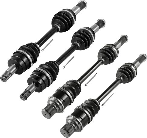 Caltric Front and Rear Left Right Complete Axles Compatible with Yamaha Grizzly 450 YFM450FG 4WD 2008 2009 2010 in Saudi Arabia