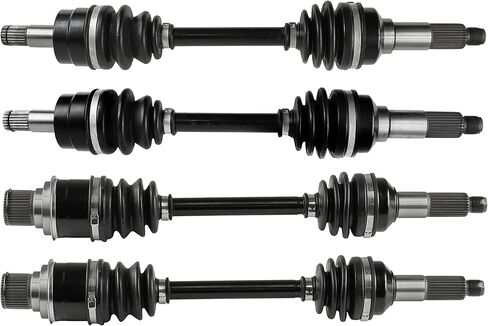 Caltric Front and Rear Left Right Complete Axles Compatible with Yamaha Grizzly 450 YFM450FG 4WD 2008 2009 2010 in Saudi Arabia